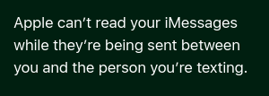 iMessages not private