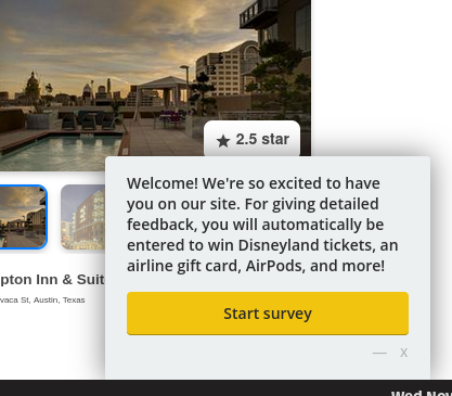Feedback window